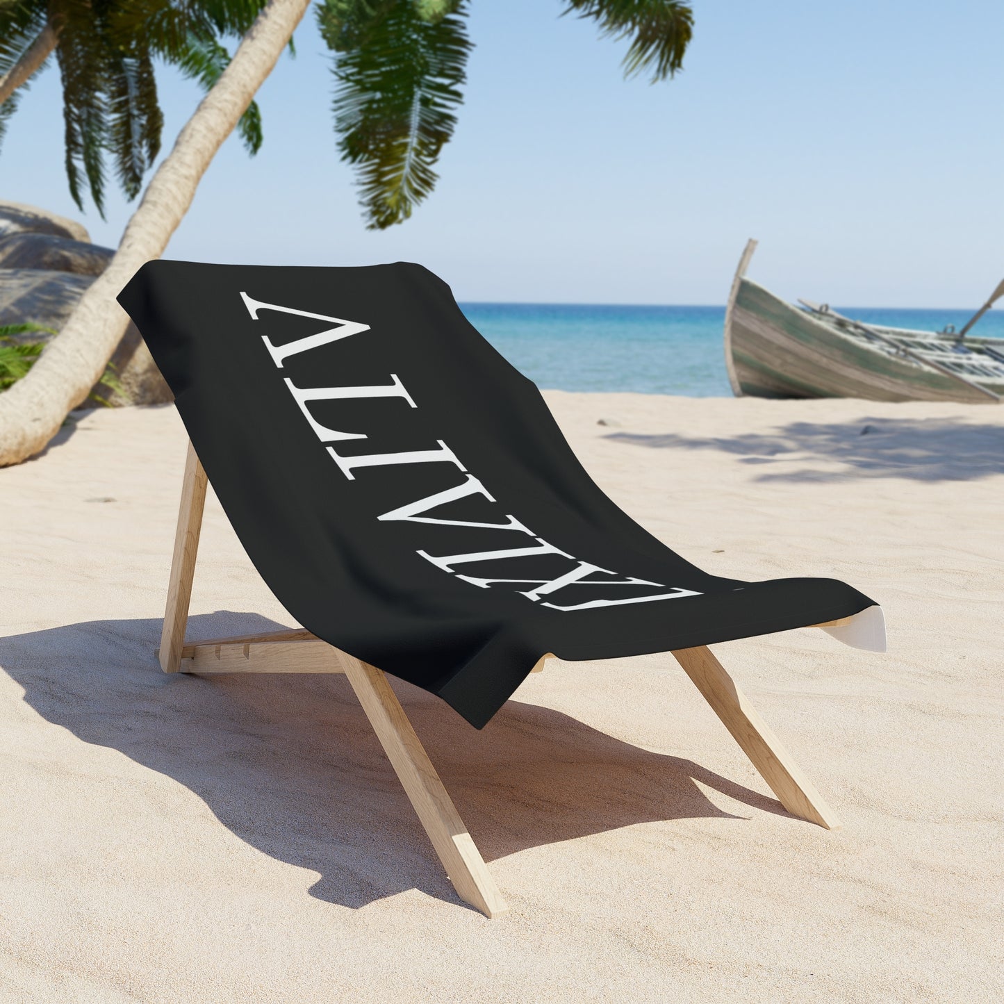ALIVIXI Text - Beach Towel
